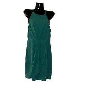Lulus Women's Teal‎ Green Halter Knee Length Dress Size S
